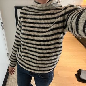 IRO striped wool sweater turtle neck size s